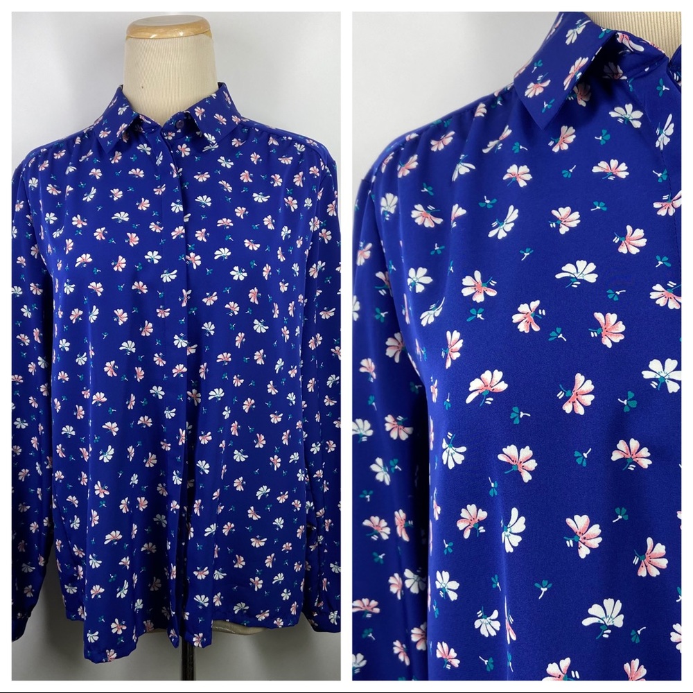 Vintage Country Sophisticates by Pendleton 12 Modern Medium Floral Print Blouse
